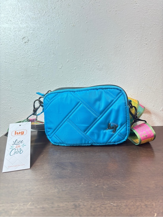 lug Handbags - lug Quilted Teal Crossbody with Multicolor Woven Strap